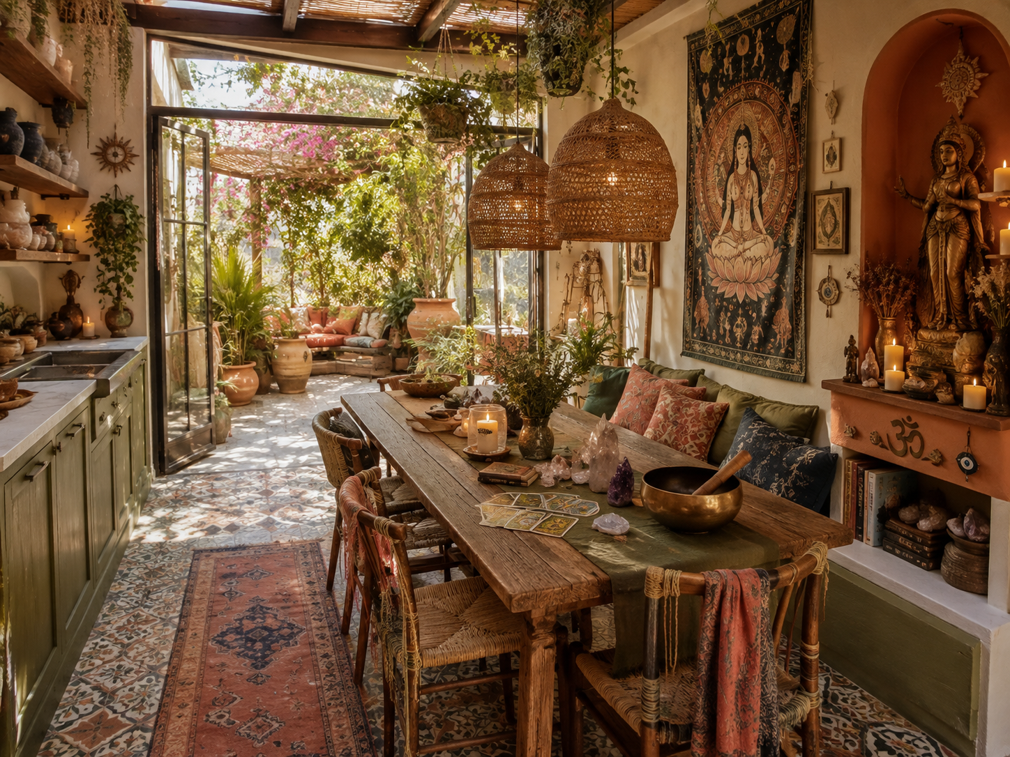 Bohemian layered living space