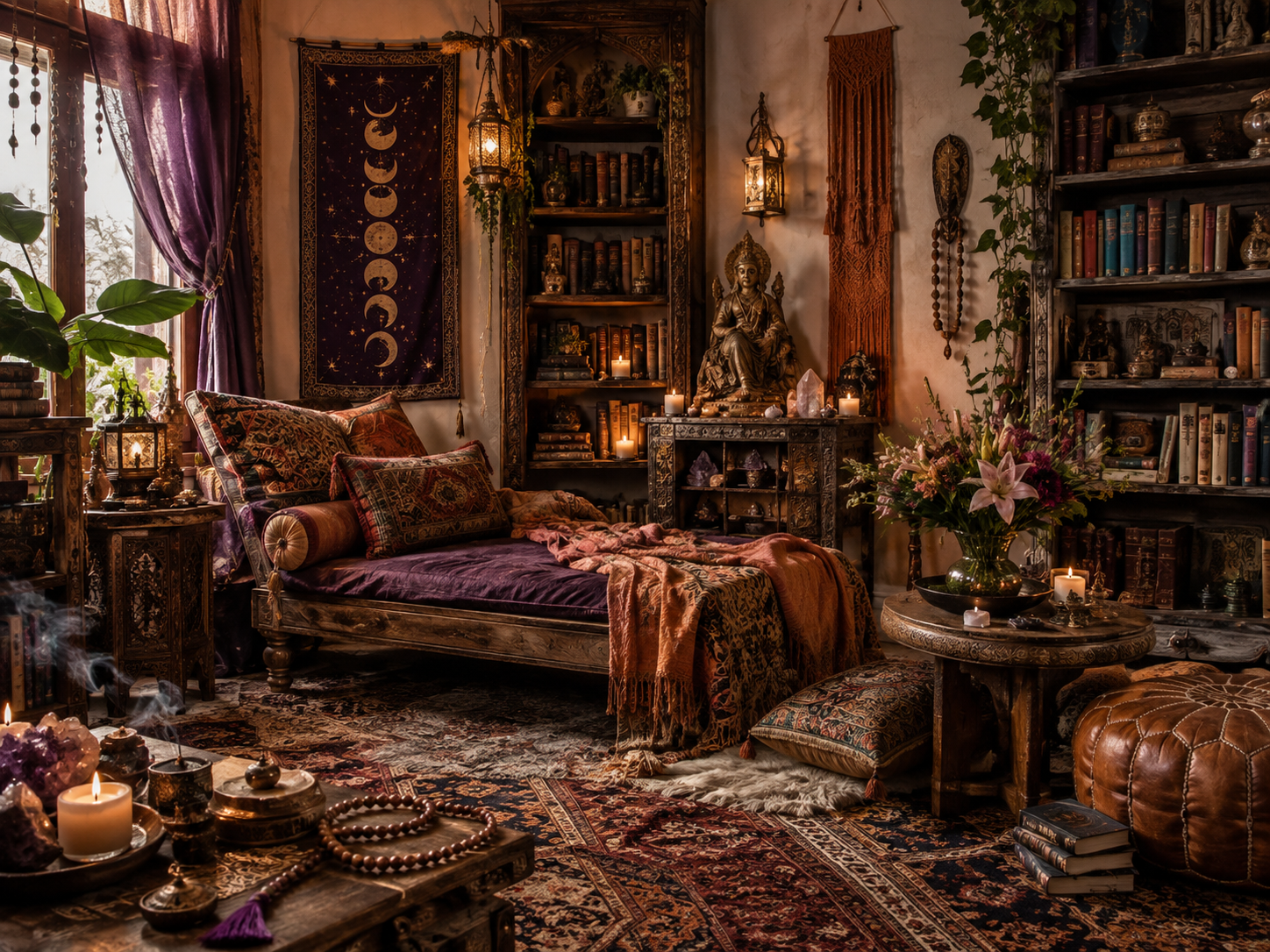 Bohemian layered living space